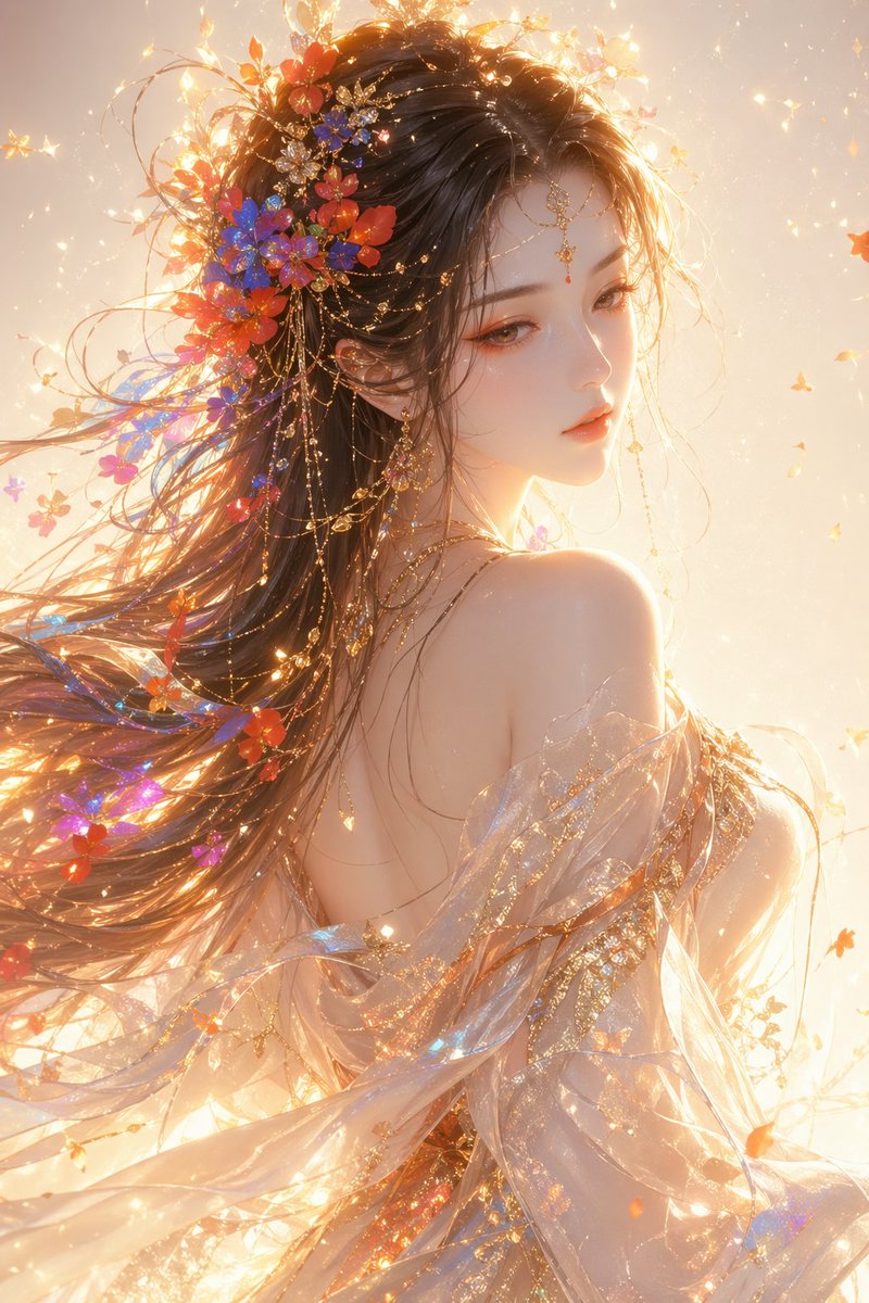 AI prompt example image: Eastern fantasy half-body portrait in Portrait & People